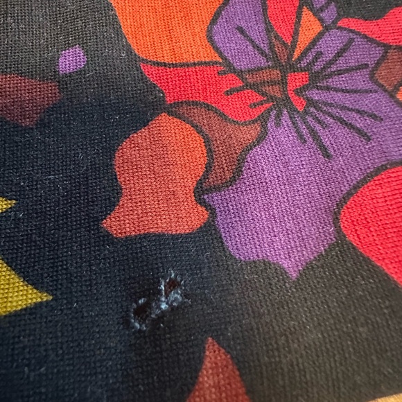 VTG Angela Missoni Wool Floral Long Sleeve Dress Italy Sustainable Flawed Gem S - Picture 8 of 14